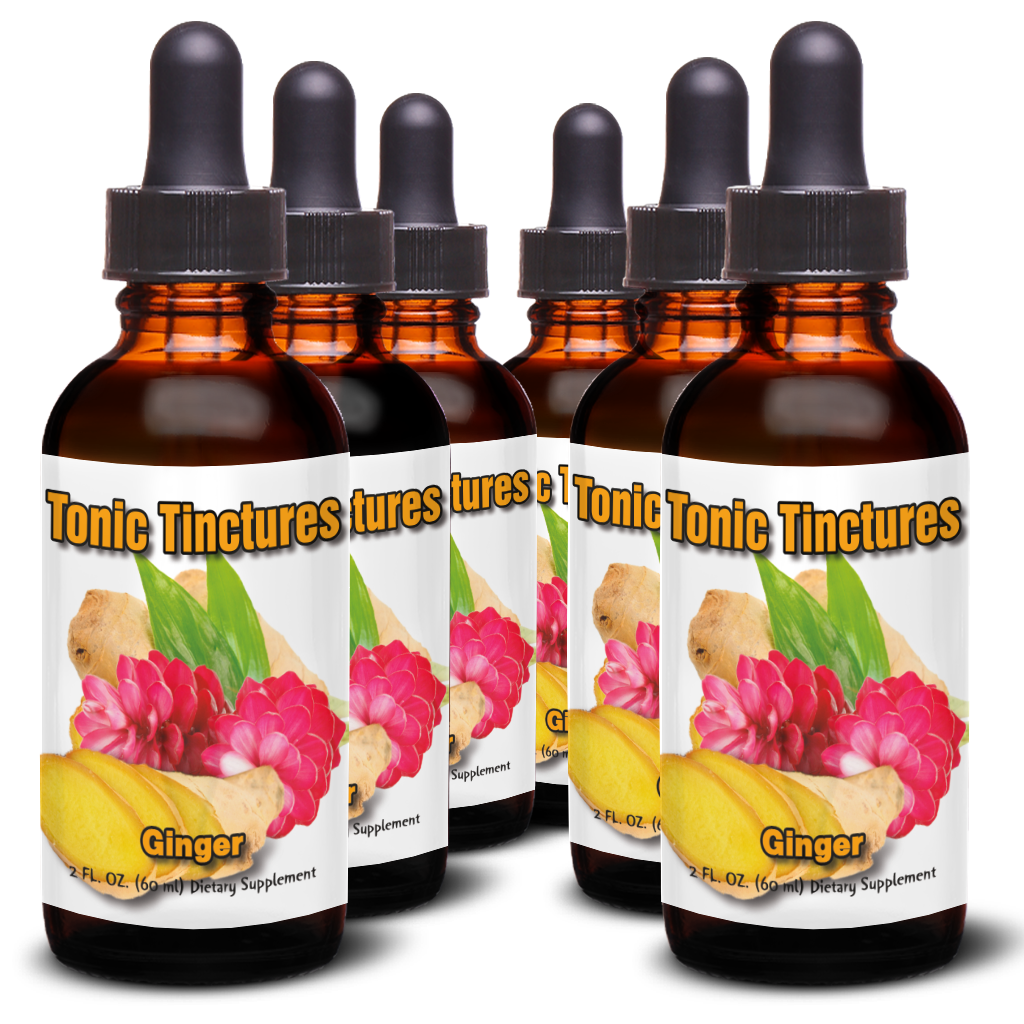 Tonic Tinctures Ginger Liquid Extract 6 Pack